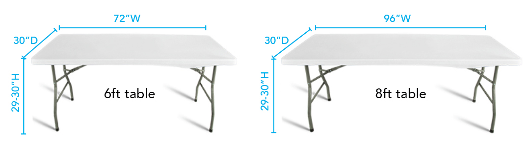 Trade Show Table Sizes
