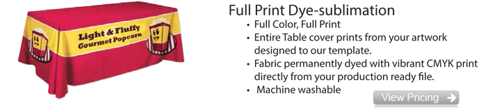 Full Print Dye Sublimation Table Cover