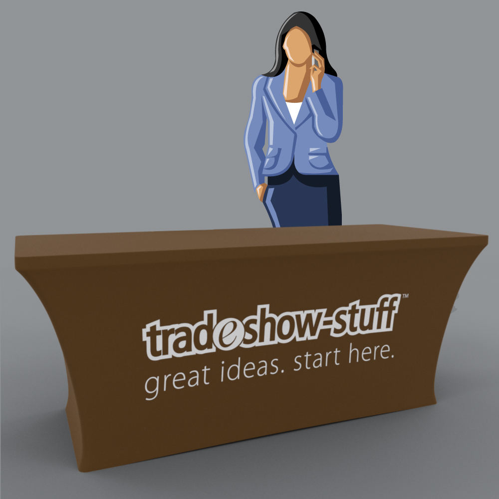 custom-stretch table covers for trade shows